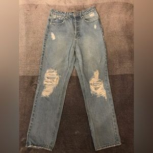 Jluxlabel ripped, light wash jeans.